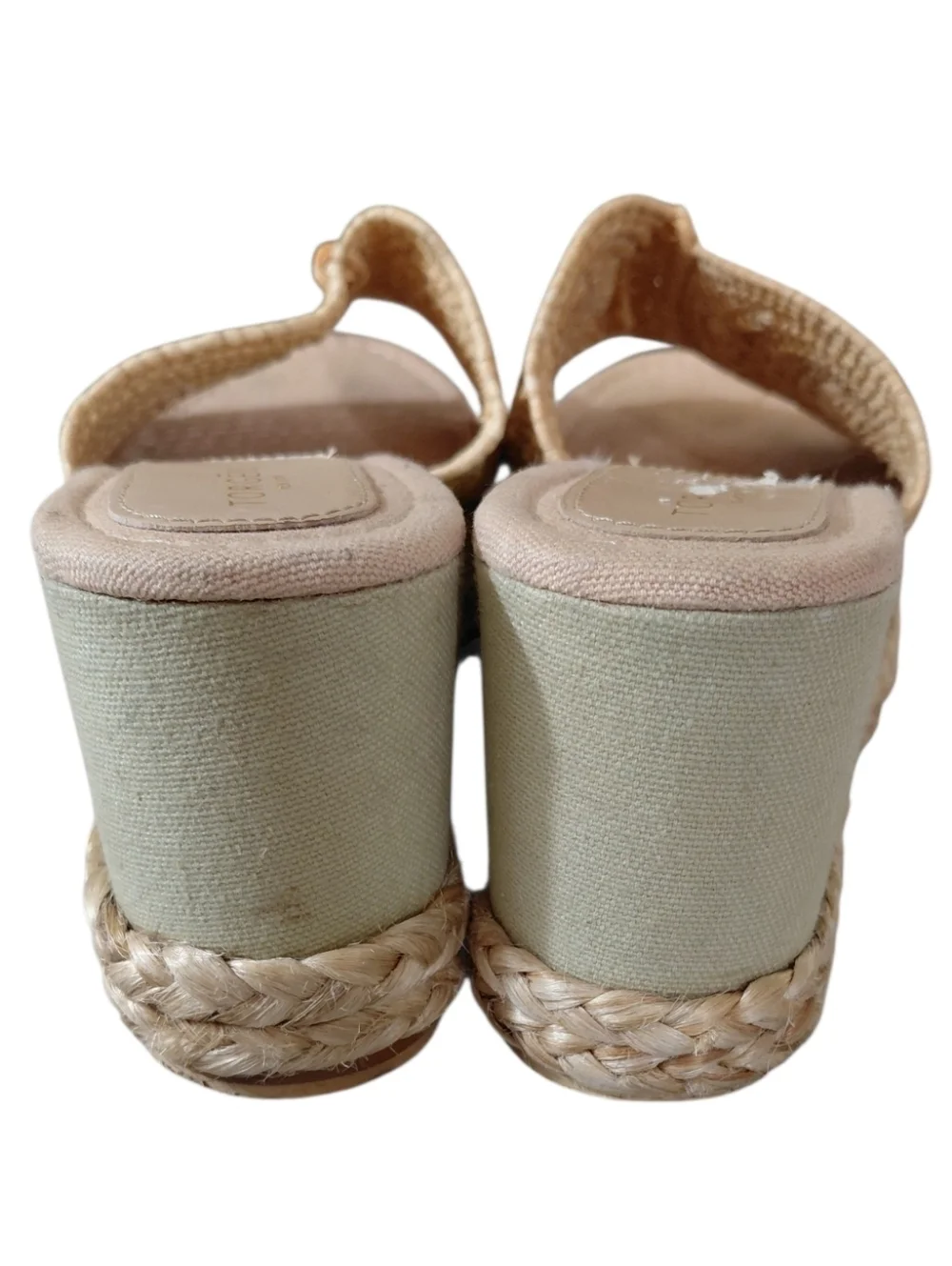 Torgēis Women's Woven Straw Slide Wedge Sandals